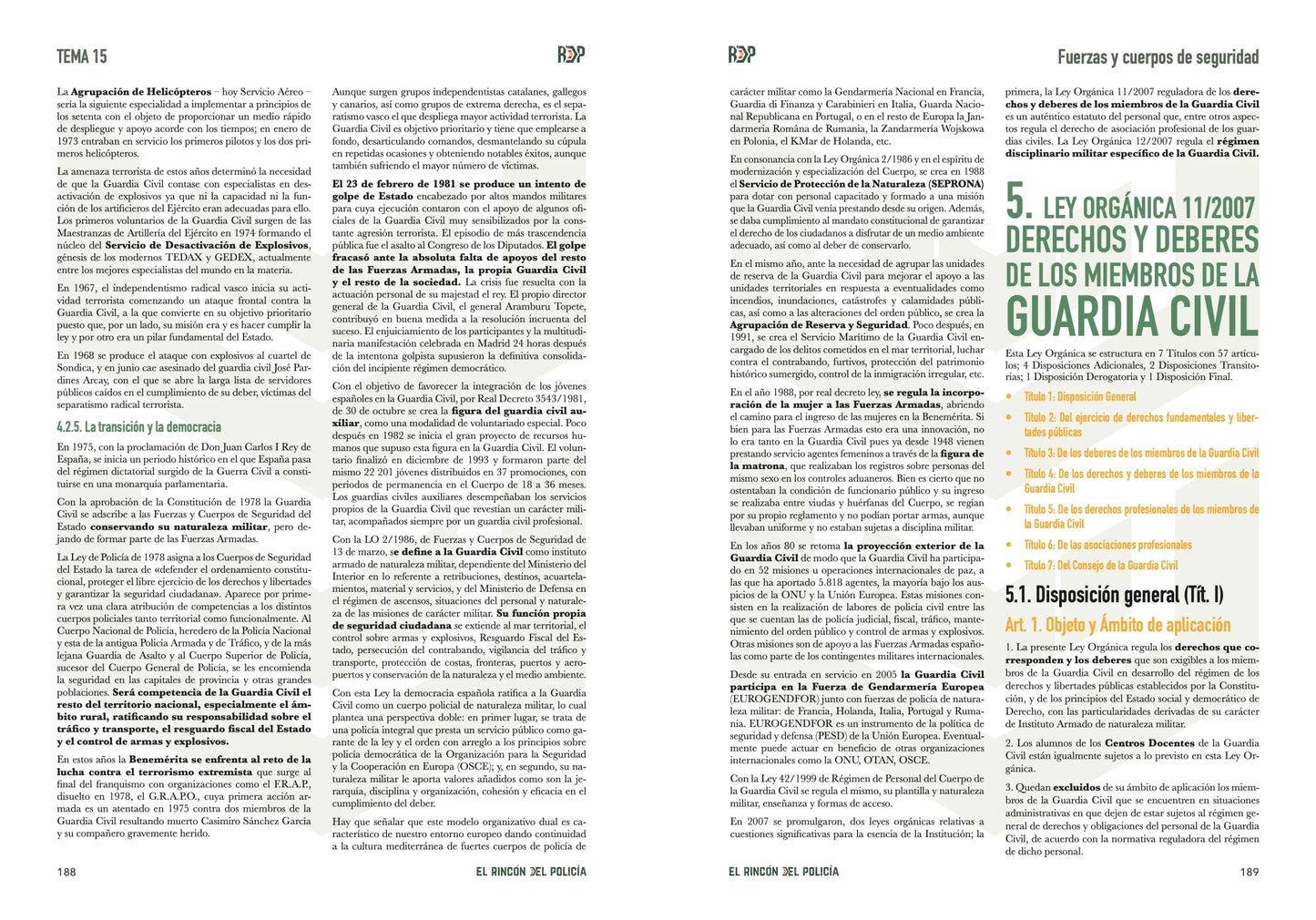 Temario Oposición Guardia Civil 2026