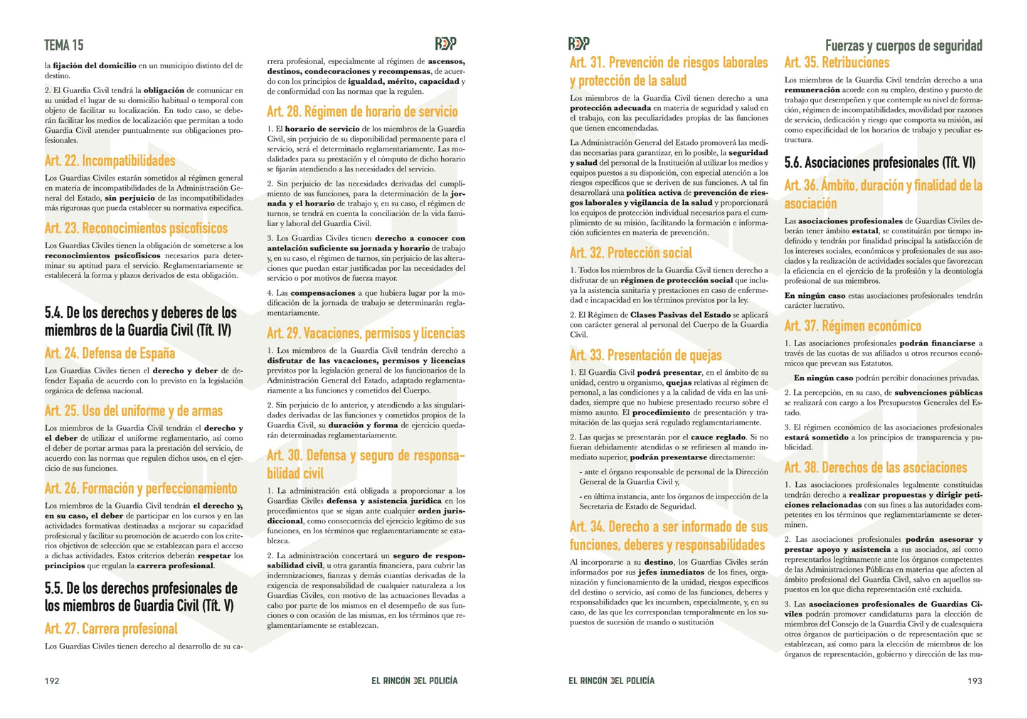 Temario Oposición Guardia Civil 2026