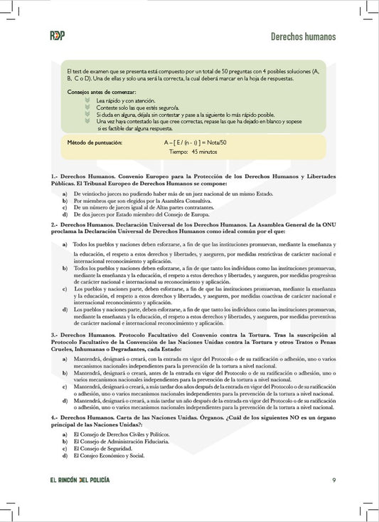 Exámenes Explicados Tipo Test Oposición Guardia Civil