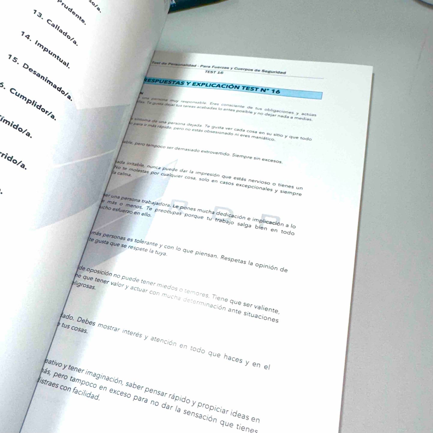 Libro de Test de Personalidad para Policía