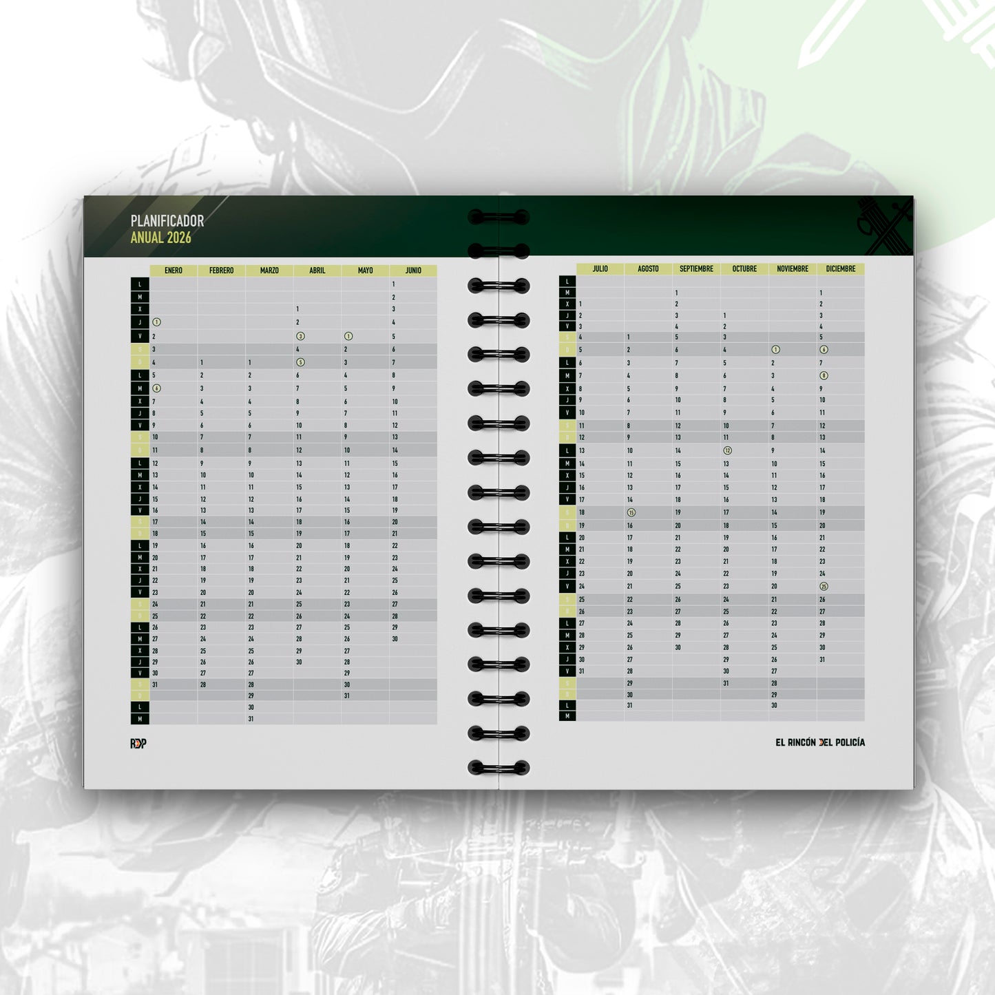 Agenda Oposición Guardia Civil 2026